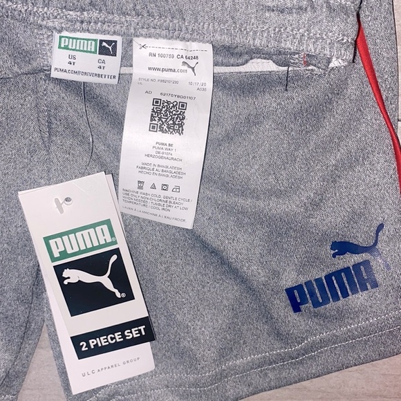 BOYS PUMA  Sleeveless Shirt & Shorts - 2 Pc Set - Picture 4 of 6